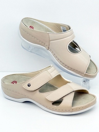 Berkemann klapki damskie Berkemann Janna 01027-720 beżowe, poszerzana tęgość H