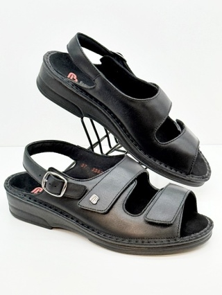 Berkemann sandały damskie Luisa 03392-901 czarne, poszerzana tęgość H