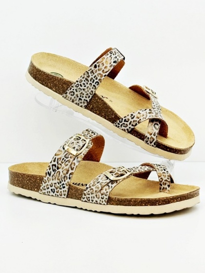 Brinkmann klapki damskie 700932-23 brązowe, stopa normalna, regulowana tęgość F-G-H