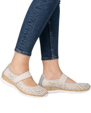 N4299-60 Buty Riekers damskie, wkładka Memo Soft Antistress, tęgość G 1/2