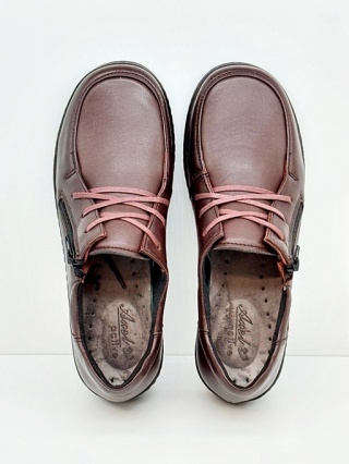 Buty damskie Kosela Axel 1862 c. brąz, szerokie półbuty, tęgość H-K