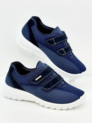 Buty damskie sportowe ortopedyczne na chore stopy OrtoMed 4009 granatowe, tęgość K