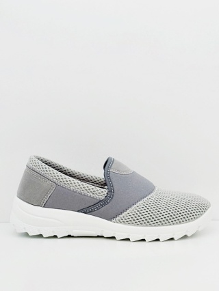 Buty na schorowane stopy OrtoMed 4001 szare, rozciągliwa cholewka, tęgość K