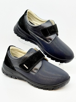 Buty na schorowane stopy damskie OrtoMed 4011 czarne, regulowana tęgość K