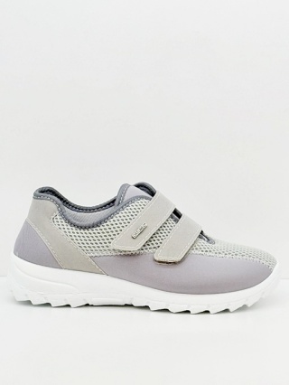 Buty ortopedyczne damskie na haluksy OrtoMed 4009 szare, tęgość K