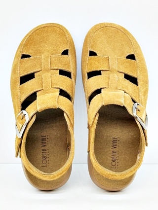 Damskie sandały ortopedyczne Loretta Vitale W5350 brązowe, naturalna skóra, tęgość H