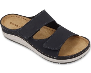 Klapki Befado damskie 158D304 granatowe, tęgość G
