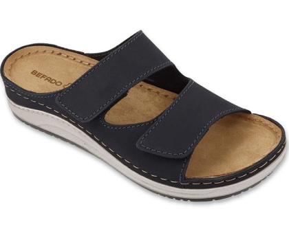 Klapki Befado damskie 158D304 granatowe, tęgość G