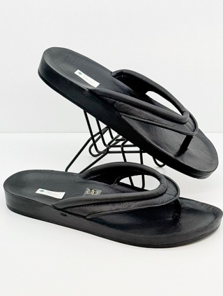 Japonki Dr Luigi PU-02-90-02-90-KS czarne szerokie klapki damskie, tęgość H