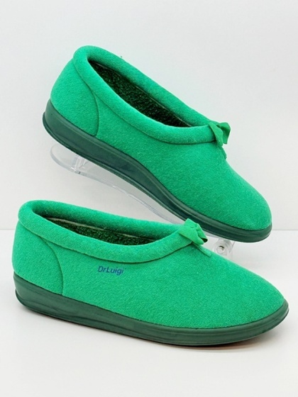 Kapcie damskie na opuchnięte nogi Dr Luigi Medical PU-01-02 70-zielone (frotte), tęgość M