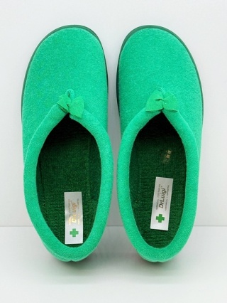 Kapcie damskie na opuchnięte nogi Dr Luigi Medical PU-01-02 70-zielone (frotte), tęgość M
