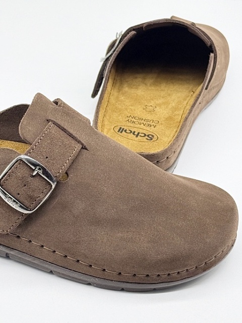 Klapki męskie Scholl Inverness Man F32532 1011 brązowe, poszerzana tęgość H