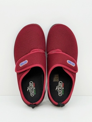 Klapki na szeroką stopę Fly Flot P5D12 bordowe XL, tęgość J-K