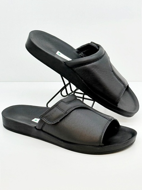 Klapki prozdrowotne Dr Luigi PU-02-90-21-90-KS czarne, poszerzana tęgość H