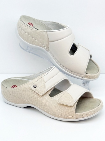 Klapki zdrowotne Berkemann Finja 01021-737 alt beige, tęgość F-G-H