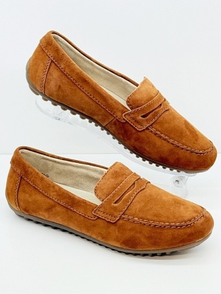 Mokasyny damskie skórzane Remonte D3K00-22 brązowe, tęgość G