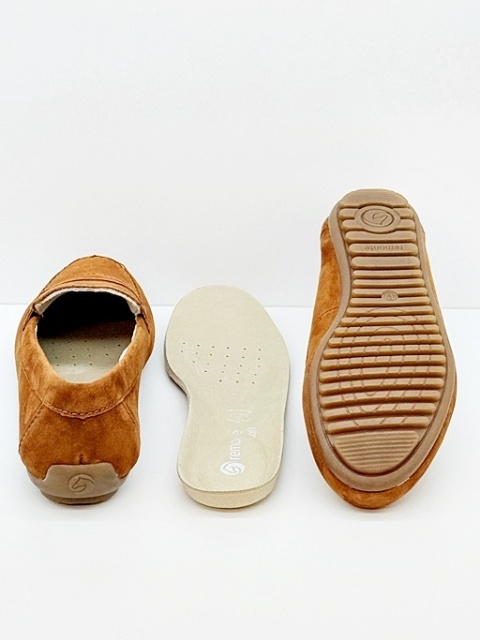 Mokasyny damskie skórzane Remonte D3K00-22 brązowe, tęgość G