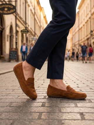 Mokasyny damskie skórzane Remonte D3K00-22 brązowe, tęgość G