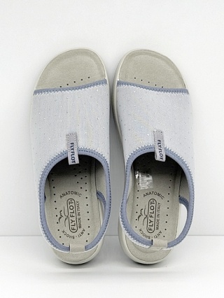 Przewiewne sandały damskie Fly Flot 57H87PA szare, tęgość F-G