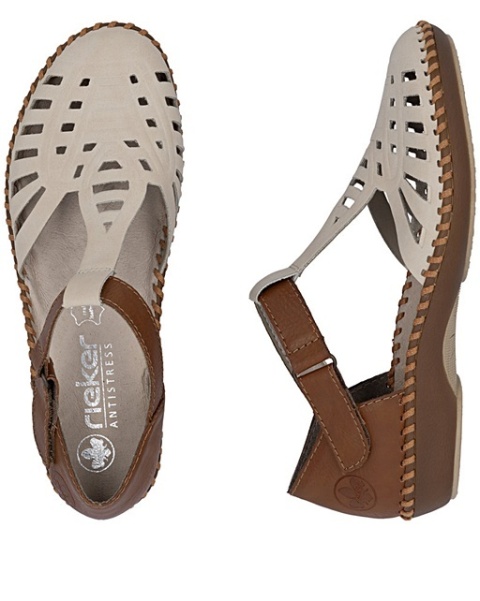 skórzane ażurowe balerinki