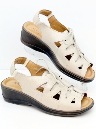 Wygodne zdrowotne sandały Kosela Axel 2479 beż 103, duża tęgość H-K-M