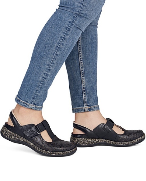 czarne damskie sandały