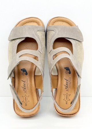 Sandały zdrowotne Kosela Axel 2462 beż + stretch16, poszerzana tęgość K