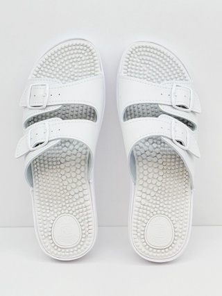 Sanital Flex KF-02 białe Klapki masujące fakirki, tęgość poszerzana F-G-H