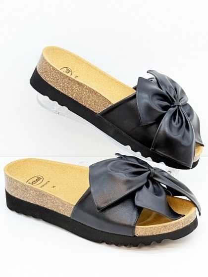 Scholl Klapki damskie zdrowotne BOWY 2.0 black MF32003 1040, tęgość G