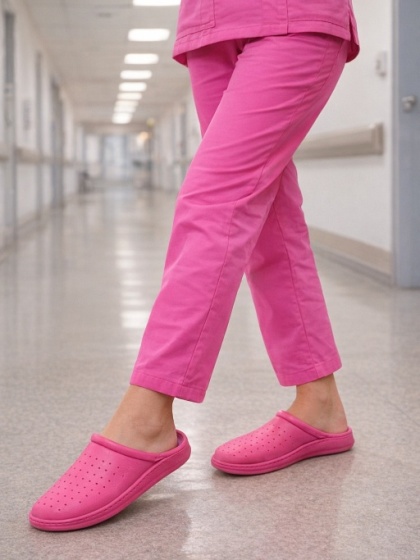 Skórzane klapki medyczne Dr Luigi Medical PU-01-11 45-fuksja, tęgość H