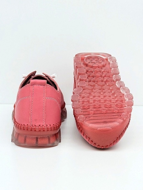 Skórzane półbuty IZZI NY.1670 czerwony, tęgość G-H