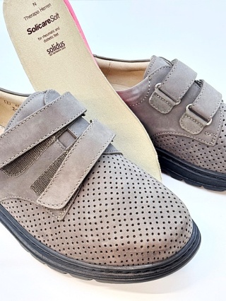Solidus męskie półbuty Therapo Herren 85016-20840 szary nubuk, bardzo duża tęgość N