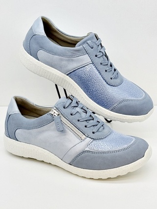 Szerokie półbuty damskie Waldlaufer M-Ira 815M01 408 267 blue, bardzo duża tęgość M-N