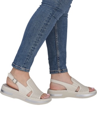 V5951-60 Rieker Wygodne sandałki damskie, tęgość G