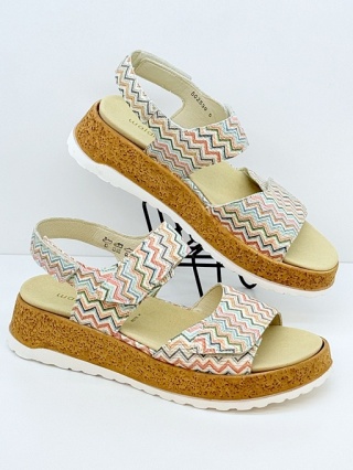 Waldlaufer damskie sandały H-Libby 990001 141 299 multi, poszerzana tęgość H