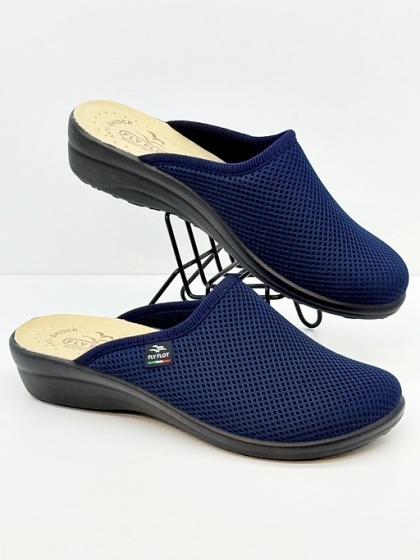 Włoskie klapki Fly Flot T4368FE granatowe, tęgość G, normalna i wąska stopa