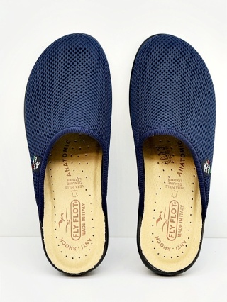 Włoskie klapki Fly Flot T4368FE granatowe, tęgość G, normalna i wąska stopa