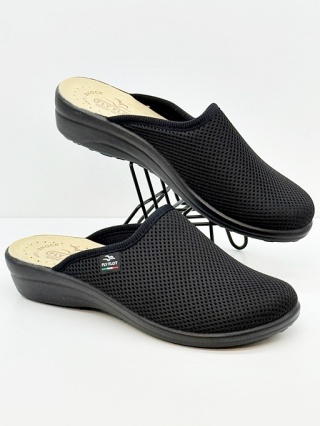 Włoskie klapki damskie Fly Flot T4368FE czarne, tęgość G