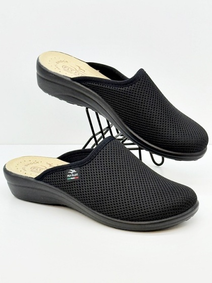 Włoskie klapki damskie Fly Flot T4368FE czarne, tęgość G