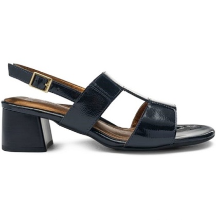 Ara Riva-S 12-27604-02H granatowe lakierowane damskie sandały, tęgość H