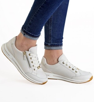 Ara sneakersy damskie OSAKA 2.0 beżowe 12-24801-97H cream, poszerzona tęgość H