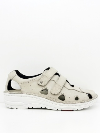 Berkemann 03100-617 Larena szare sandały damskie, regulowana tęgość H