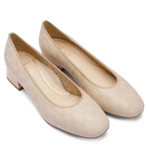 Beżowe czółenka damskie Ara GRAZ 12-20418-38H beżowe, średnia tęgość H