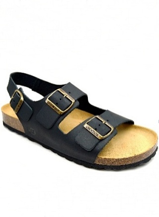 Biostopa sandały zdrowotne BioBio 261-780014-02 czarne, tęgość F-G-H