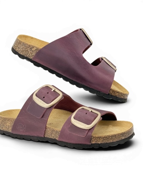 Obuwie zdrowotne BioBio 261-780483-56 bordo, tęgość G