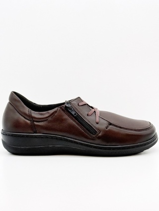 Buty damskie Kosela Axel 1862 c. brąz, szerokie półbuty, tęgość H-K