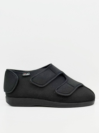 Buty męskie na stopy z problemami OrtoMed 6052 czarne, tęgość N