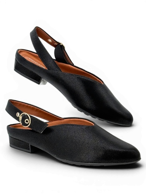 Czarne czółenka damskie PiccaDilly 265001-1 Stretch Soft, haluksy, tęgość K