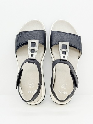 Damskie sandały zdrowotne Ara Osaka-S 12-34804-02H granatowe, tęgość H