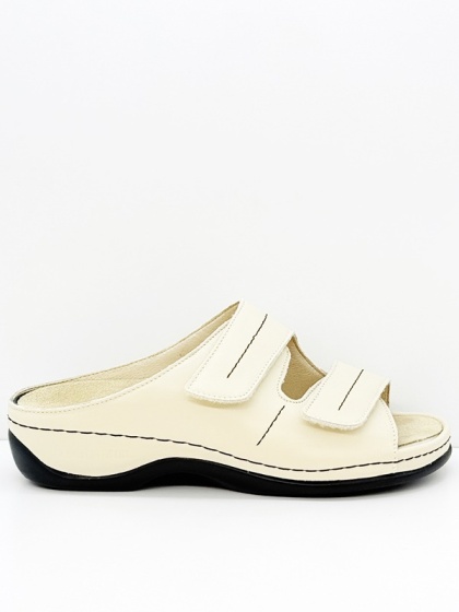 Daria Berkemann 01002-109 creme, klapki na szerokie stopy, poszerzana tęgość H